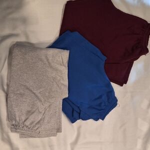 Gildan Men's Shorts Trio - Gray, Blue, Maroon